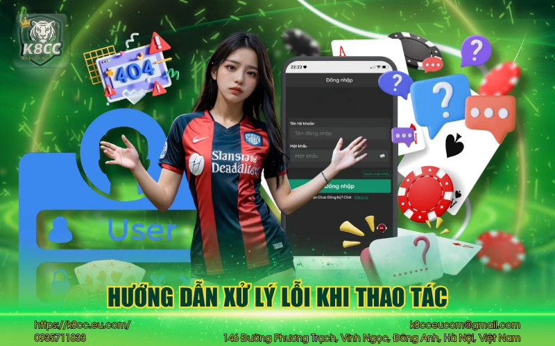 Hướng dẫn đăng nhập K8CC chi tiết từ A-Z cho bet thủ mới 3 Hướng dẫn xử lý lỗi khi thao tác