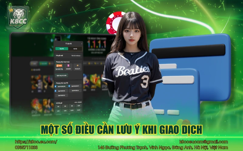 Hướng dẫn nạp tiền K8CC từng bước chi tiết, nhanh gọn 4 Một số điều cần lưu ý khi giao dịch